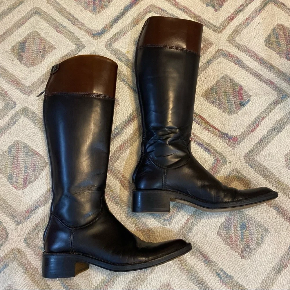 Rocco P Barney’s Tall Western Riding Knee Boots Flat Leather 36.5 Leather - Picture 4 of 13